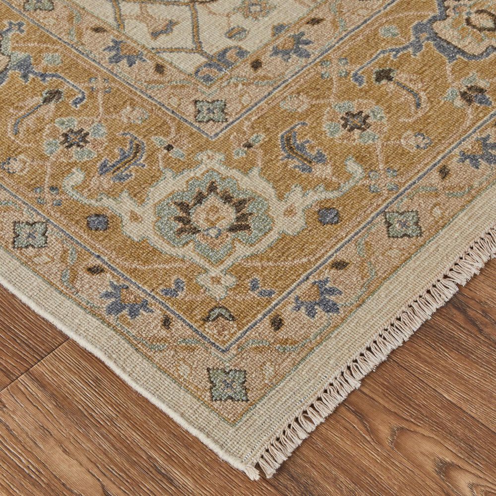 Feizy Corbitt 2&#39;6&quot; x 12&#39; Ivory and Gold Runner, , large