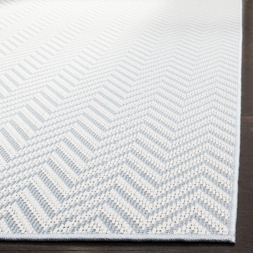 Safavieh Bermuda Chevron 6&#39;7&quot; Square Light Blue and Cream Indoor/Outdoor Area Performance Rug, , large