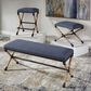 Uttermost Firth Bench in Navy Blue, , large