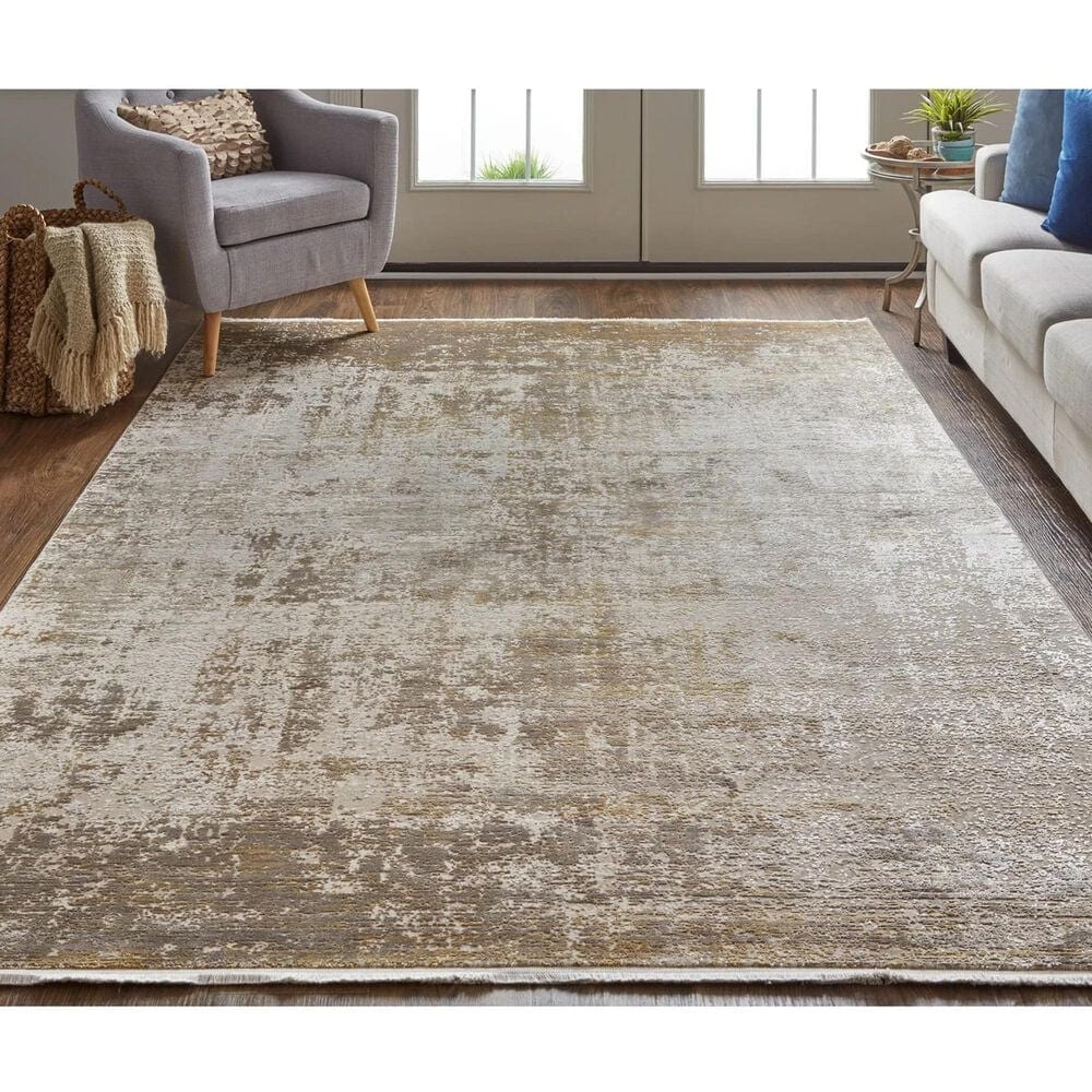 Feizy Cadiz 12&#39; x 18&#39; Beige Area Rug, , large