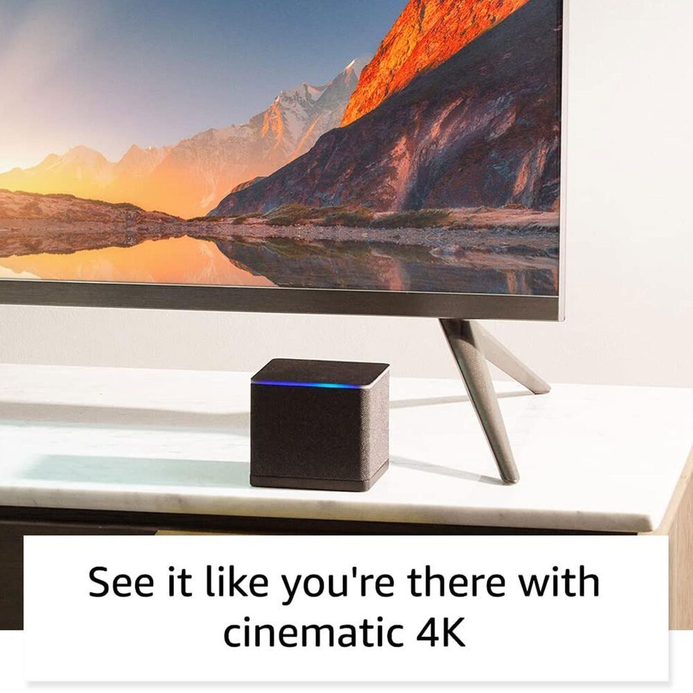 Amazon Fire TV Cube with Alexa Voice Remote, 4K Ultra HD, Media Player, Wi-Fi 6E in Black, , large