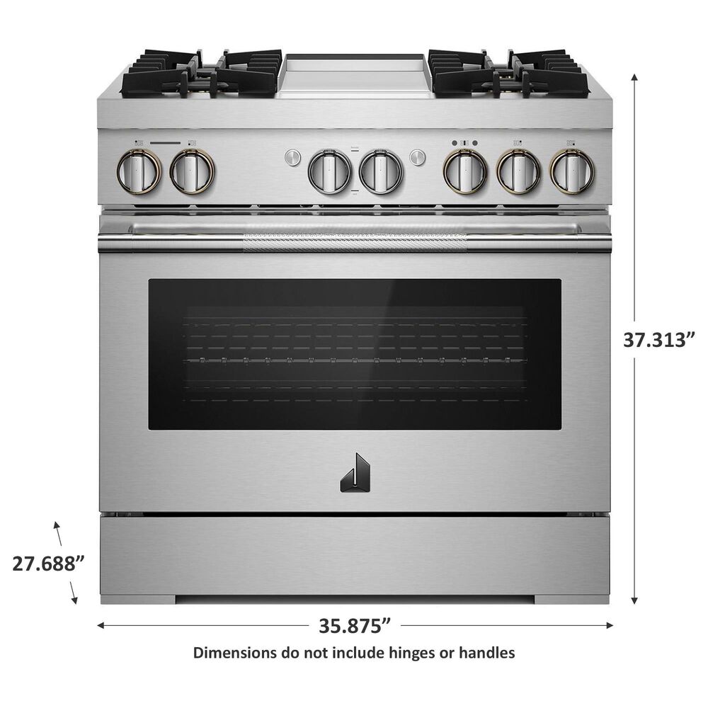 JennAir Rise 36&quot; Professional Range with Griddle in Stainless Steel, , large