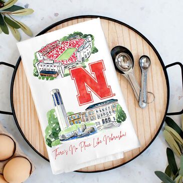 Valiant Gifts Nebraska Landmark Tea Towel in Red, , large