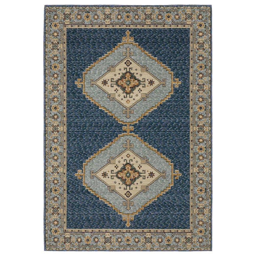 Oriental Weavers Andorra 1"10" x 3"2" Blue and Gold Area Rug, , large