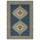 Oriental Weavers Andorra 1"10" x 3"2" Blue and Gold Area Rug, , large