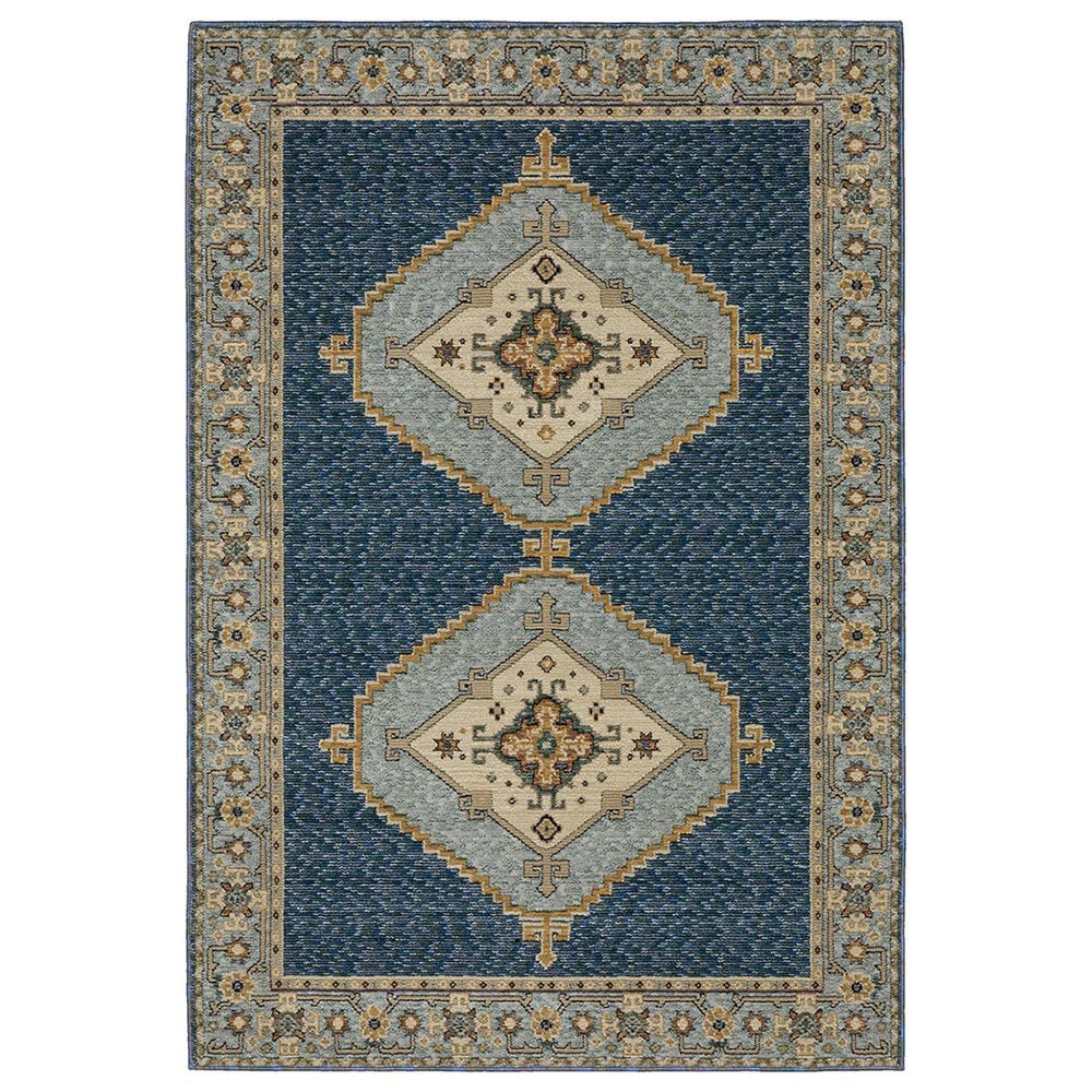 Oriental Weavers Andorra 1"10" x 3"2" Blue and Gold Area Rug, , large