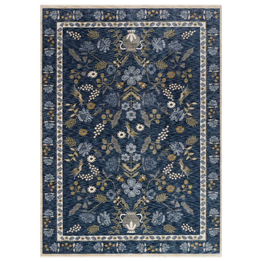 Rifle Paper Co. x Loloi Kismet Amphora Navy 9"3" x 12"6" Area Rug, , large