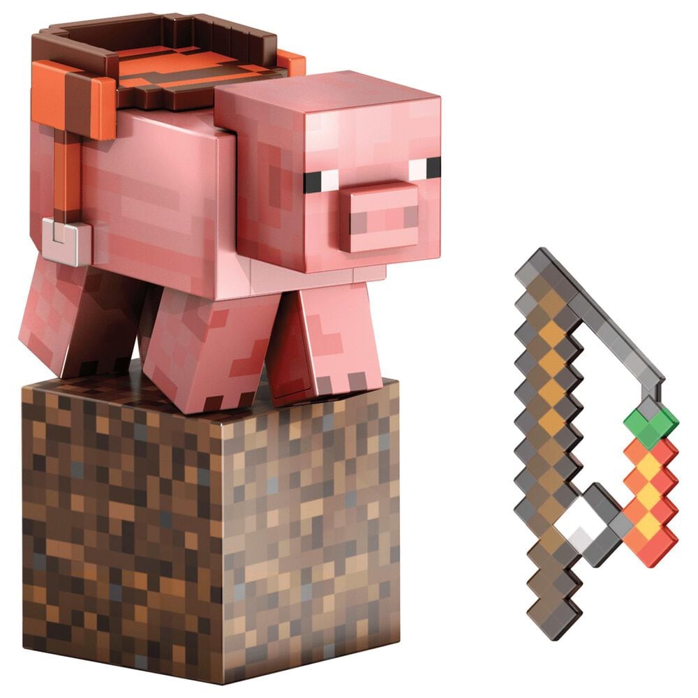 Mattel Minecraft Diamond Level Pig Action Figure, , large