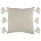 Classic Home Ezekiel 18" x 18" Vegan Leather Throw Pillow in Brown, , large