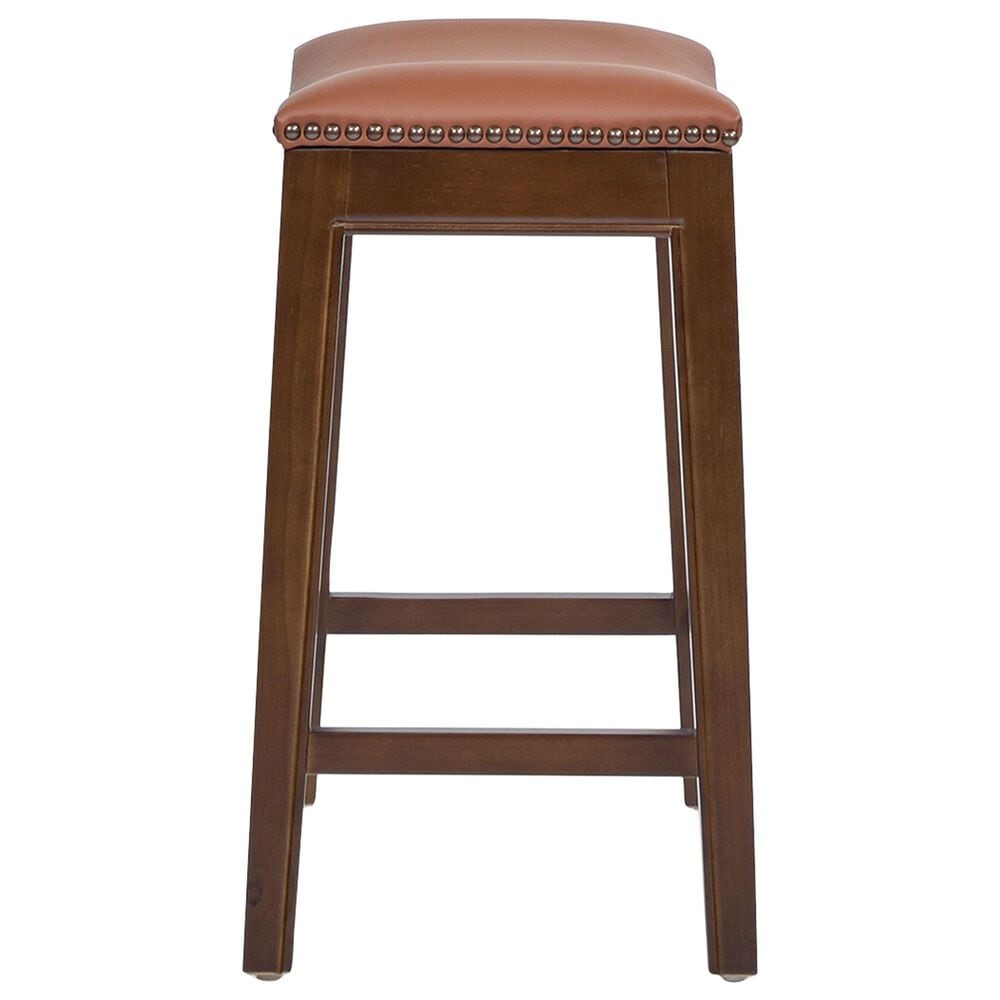 Jennifer Taylor Home Barlow 24.5" Backless Saddle Counter Stool in Bourbon Brown, , large
