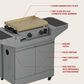 Tytus Emberwood Grill and Prep Cart with 2-Burner 22" Gas Tabletop Griddle in Gunmetal Gray, , large