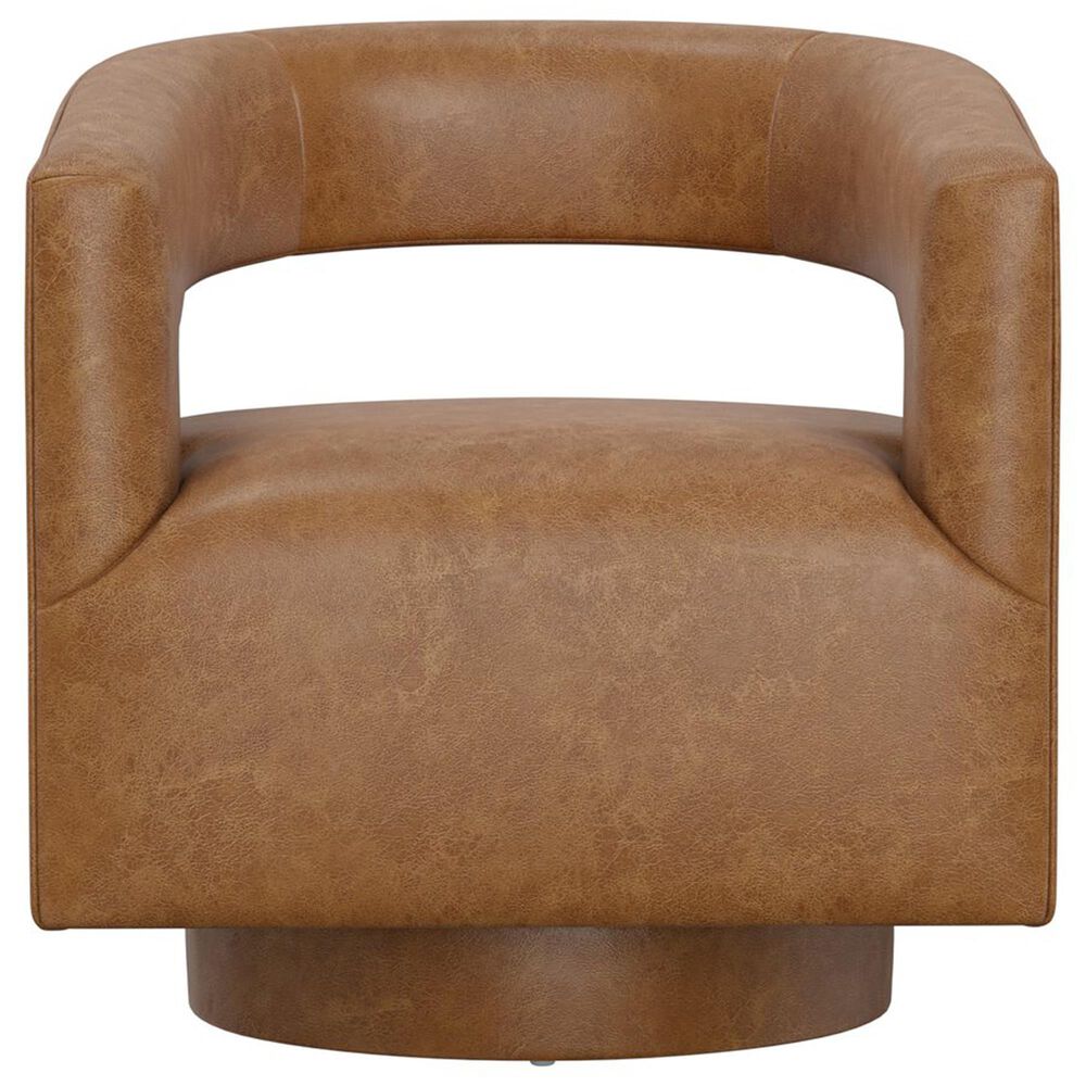Golden Wave Furniture Swivel Chair in Saddle, , large