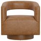 Golden Wave Furniture Swivel Chair in Saddle, , large