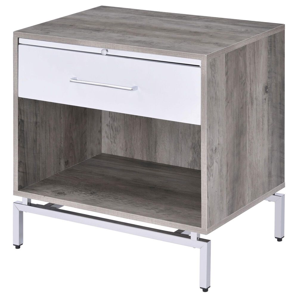 Gunnison Co. Cistus Accent Table in Gray Oak/White, , large