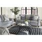 Ashley Mathonia Stationary Sofa and Loveseat Set in Smoke, , large