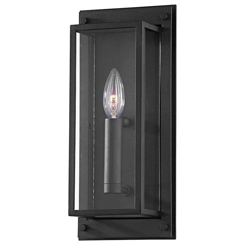 Troy Lighting Winslow 1-Light Exterior Wall Sconce in Texture Black, , large