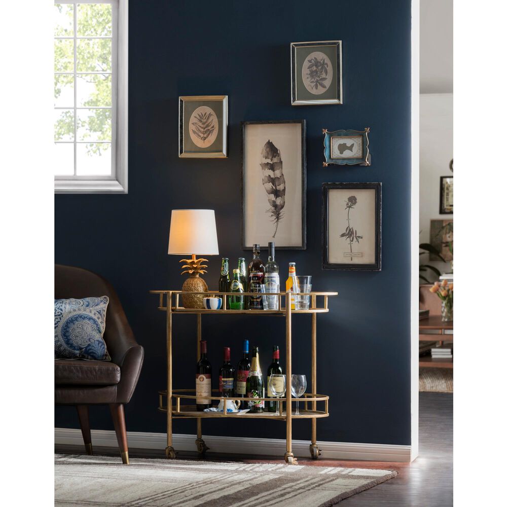 Creative Coop Resin Pineapple Table Lamp in Distressed Gold, , large