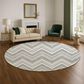 Dalyn Rug Company The Reserve TR17 Pewter 8" Round Indoor/Outdoor Area Rug, , large