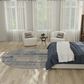 Nourison Rustic Textures Ivory, Deep Blue and Grey 7"10" Round Area Rug, , large