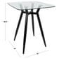 Lumisource Clara Counter Height Table in Black and Clear - Table Only, , large