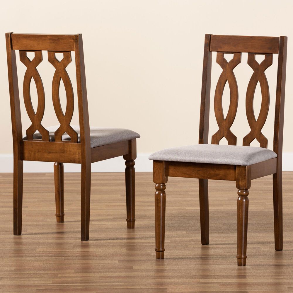 Baxton Studio Cherese Side Chair in Walnut Brown (Set of 2), , large
