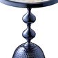 Furniture of America Gleam Round End Table in Polished Blue and Ocean, , large