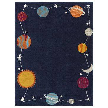 Balta Rugs Planet Border 3"11" x 5"7" Navy Blue Kids Area Rug, , large