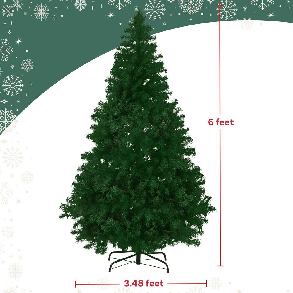 Timberlake 6 ft Artificial Christmas Tree with 1000 Branch Tips and Metal Stand in Green, , large