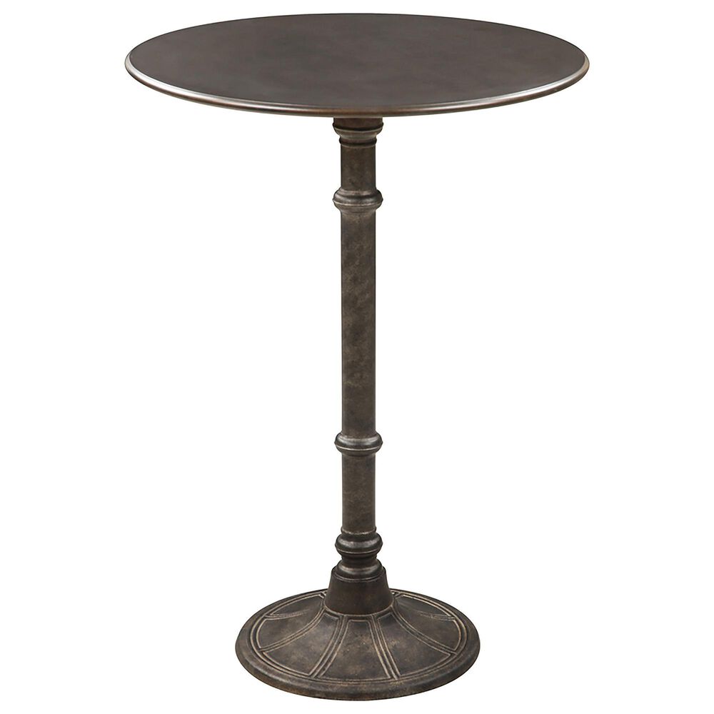 Coaster Oswego Round Bar Table in Dark Russet and Antique Bronze - Table Only, , large