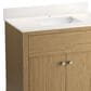 Kohler Alouette 36" Single Bathroom Vanity in Light Oak with 2 cm White Quartz Top and Rectangular Sink, , large