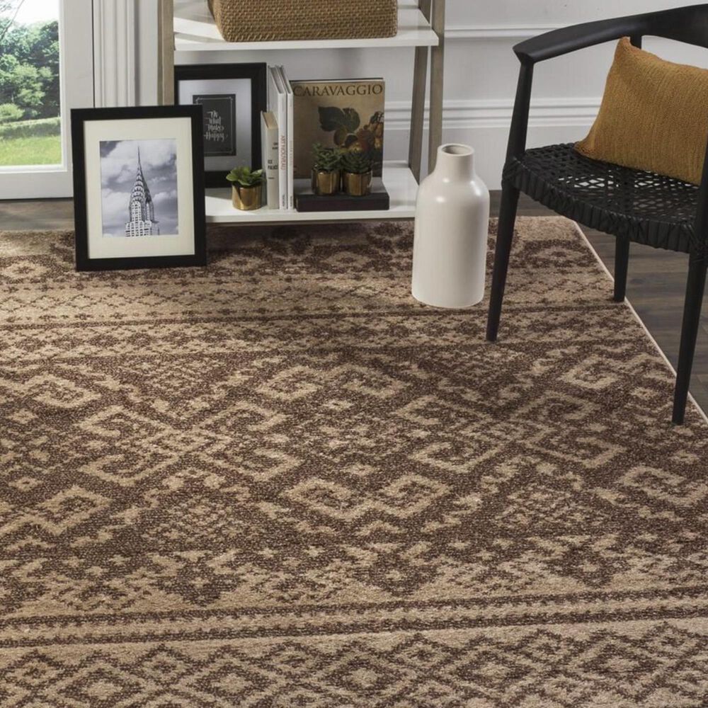 Safavieh Adirondack ADR107C 4' x 6' Camel and Chocolate Area Rug, , large