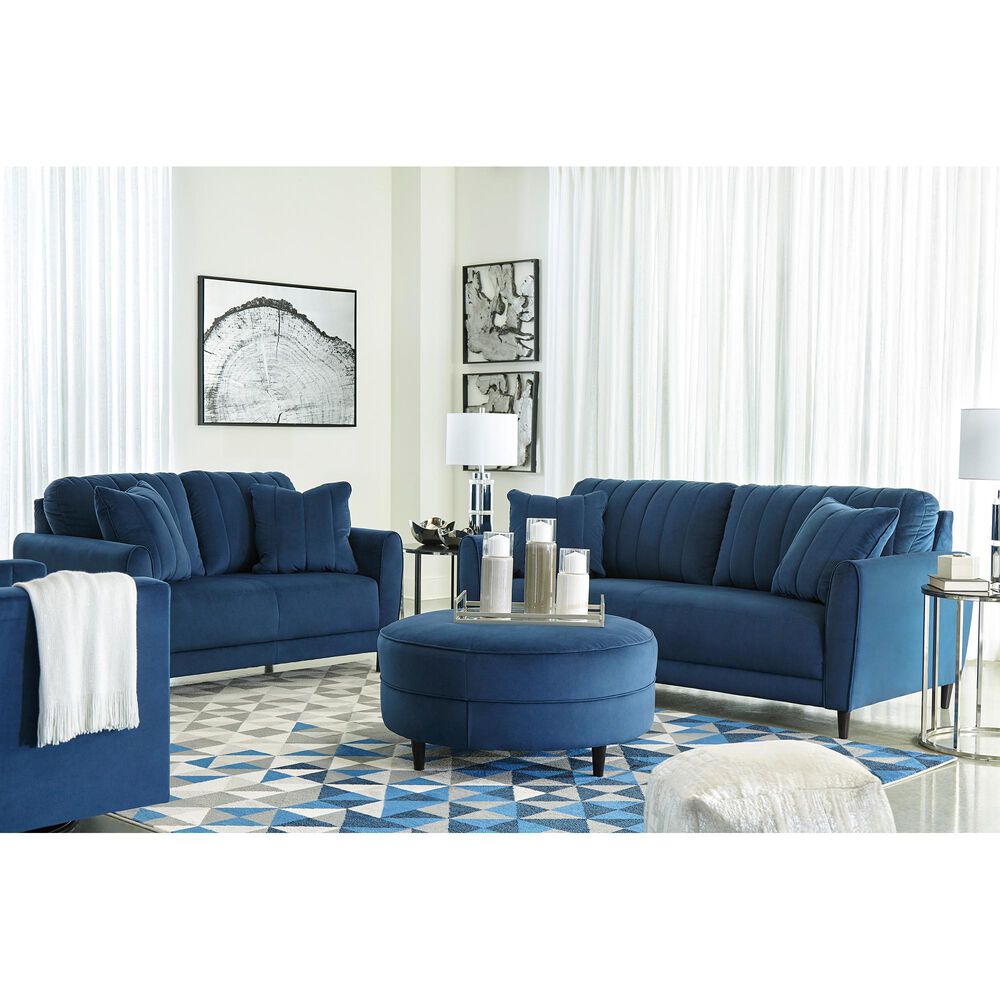 Signature Design by Ashley Enderlin Loveseat in Ink Velvet, , large