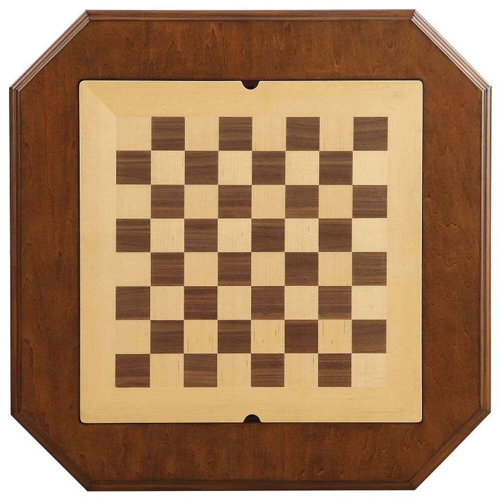 HOMLUX Bishop 2-Drawer Game Table in Cherry, , large