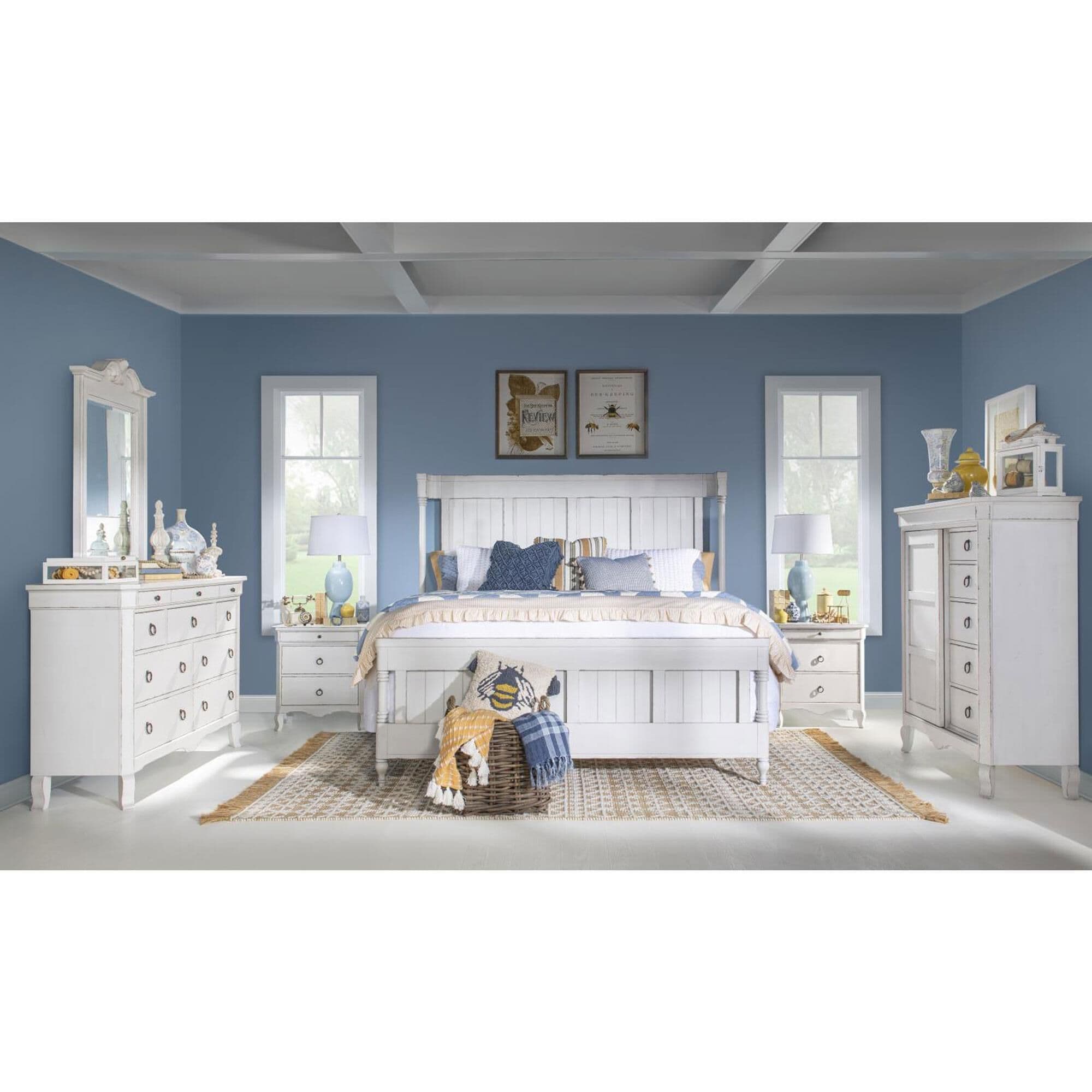 Country Living Vintage Market 10-Drawer Dresser in Picket Fence