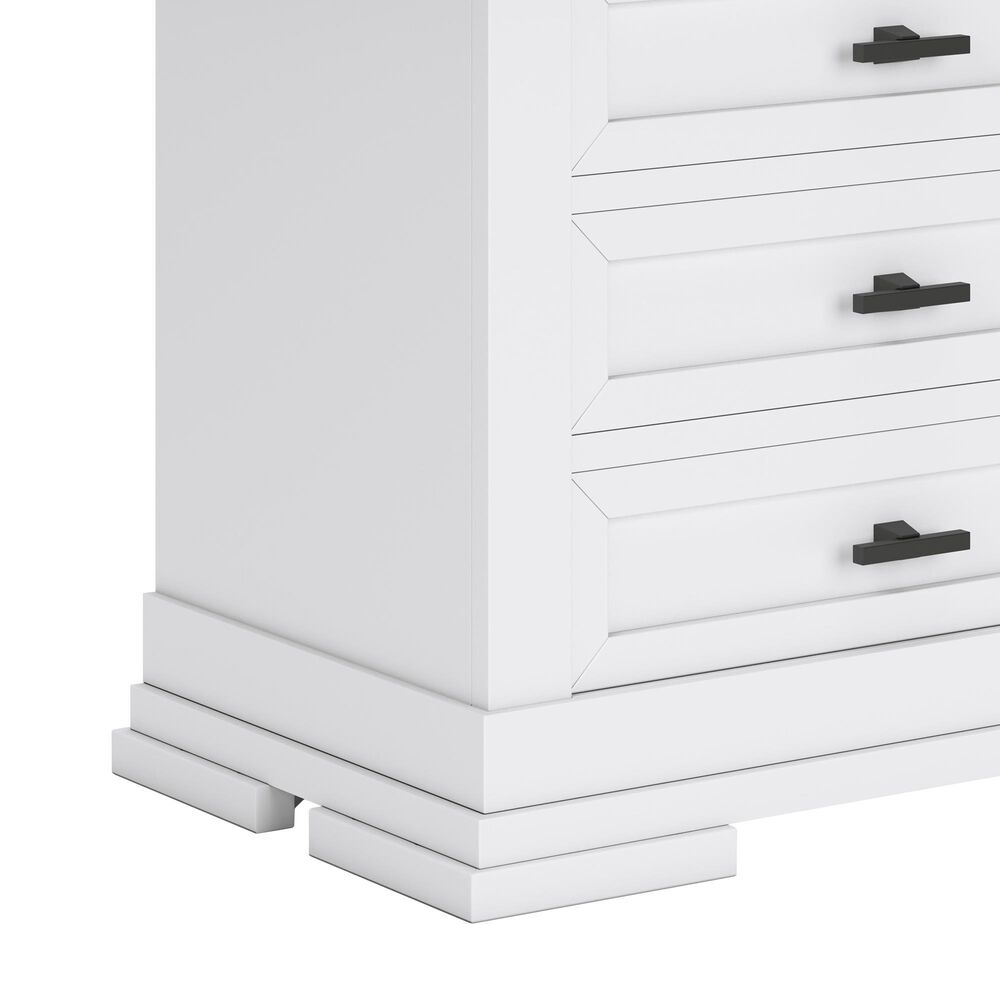 Ashley Ashbryn King Storage Bed and Two Nightstands in White and Oak, , large