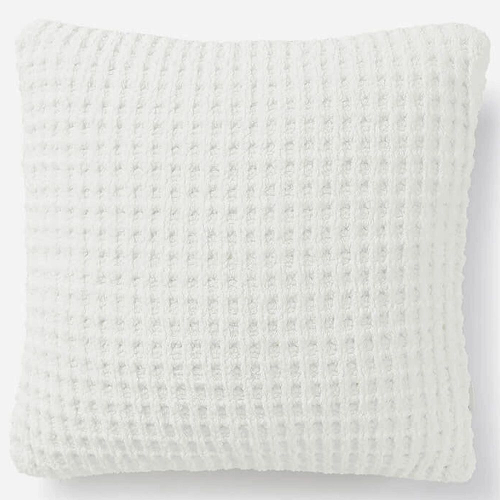 Sunday Citizen Snug Waffle 20" Square Throw Pillow in Off White, , large