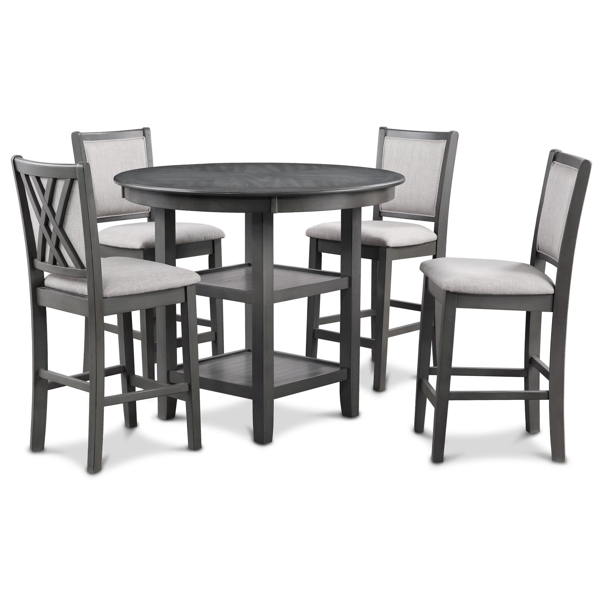 New Heritage Design Amy 5 Piece Round Counter Height Dining