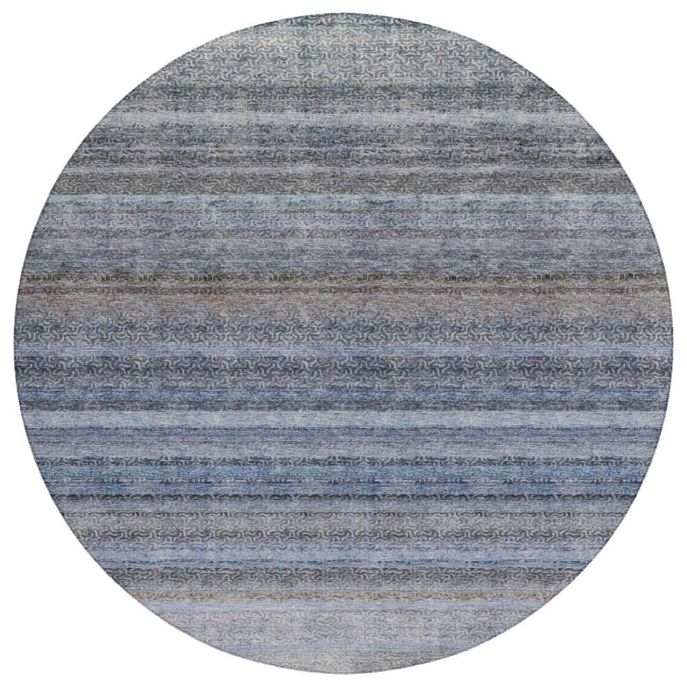 Dalyn Rug Company Burano BU5 8" Round Blue Indoor/Outdoor Area Rug, , large