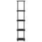 HOMLUX Turn-N-Tube 5-Tier Corner Square Display Bookshelf in Black and Grey, , large