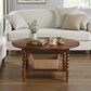 Forma & Co Turn Wood Coffee Table in Cocoa Brown, , large