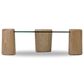 Four Hands Juno Coffee Table in Drifted Oak and Clear, , large