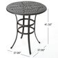 Hearth and Haven Patio Bar Table with Lattice Top and Umbrella Holder in Bronze, , large