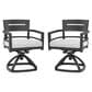Hearth and Haven Patio Swivel Rocker Chair with Cushion in Ember Black (Set of 2), , large