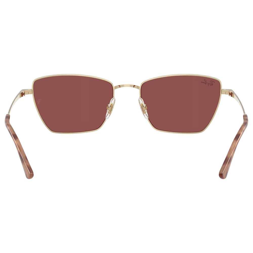 Rayban Glasses Drea Bio-Based Sunglasses with Dark Violet Lenses in Polished Pale Gold, , large