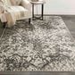 Feizy Kano 3876F 5"3" x 7"6" Charcoal and Ivory Area Rug, , large