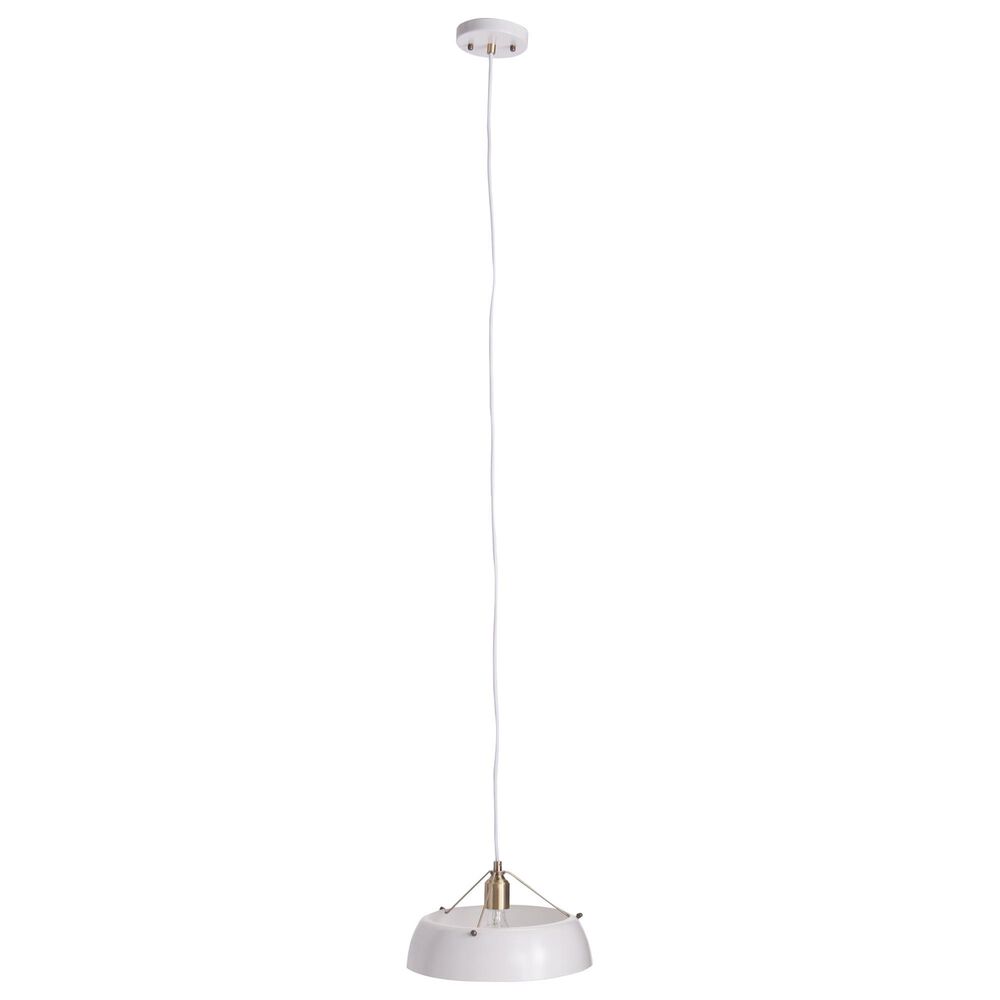Southern Enterprises Renmarco Pendant Lamp in White and Antique Brass, , large