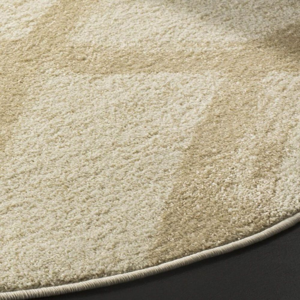 Safavieh Adirondack ADR125W 6&#39; Round Cream and Champagne Area Rug, , large