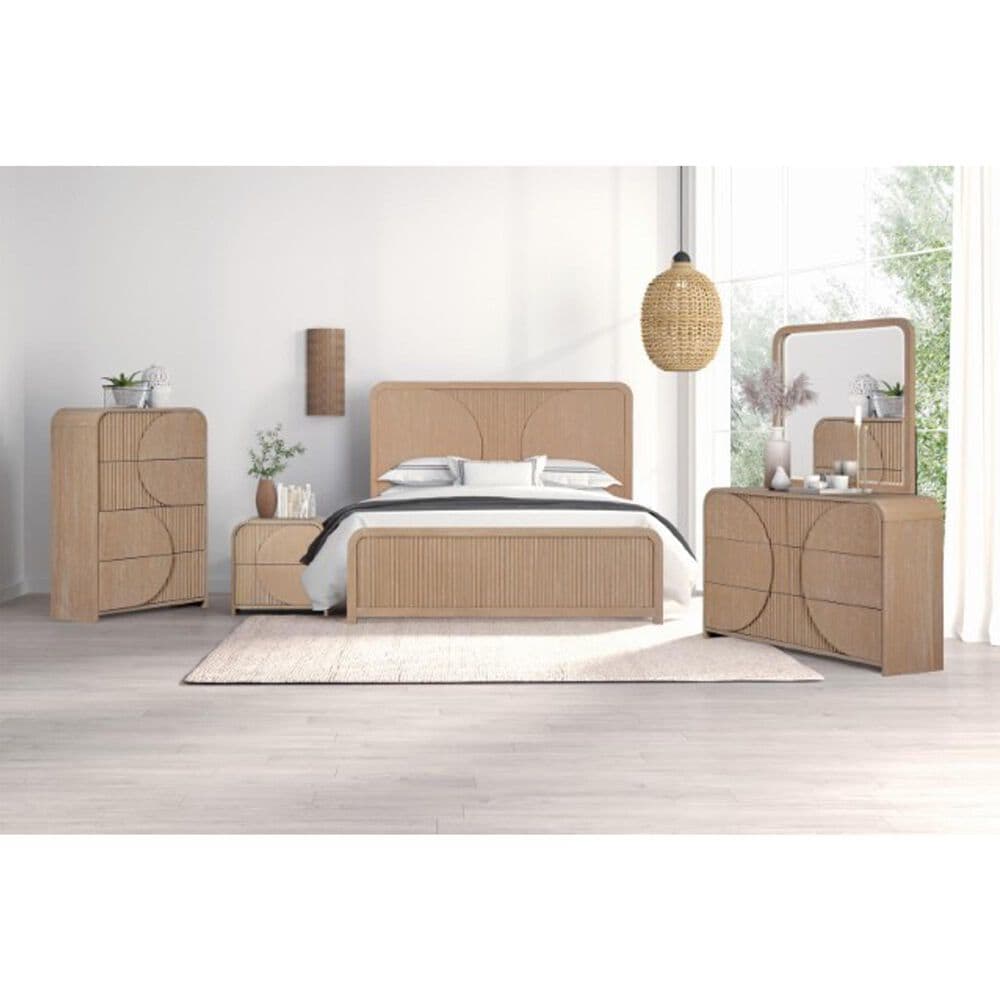 Furniture of America Tangentry Queen Panel Bed in Natural, , large