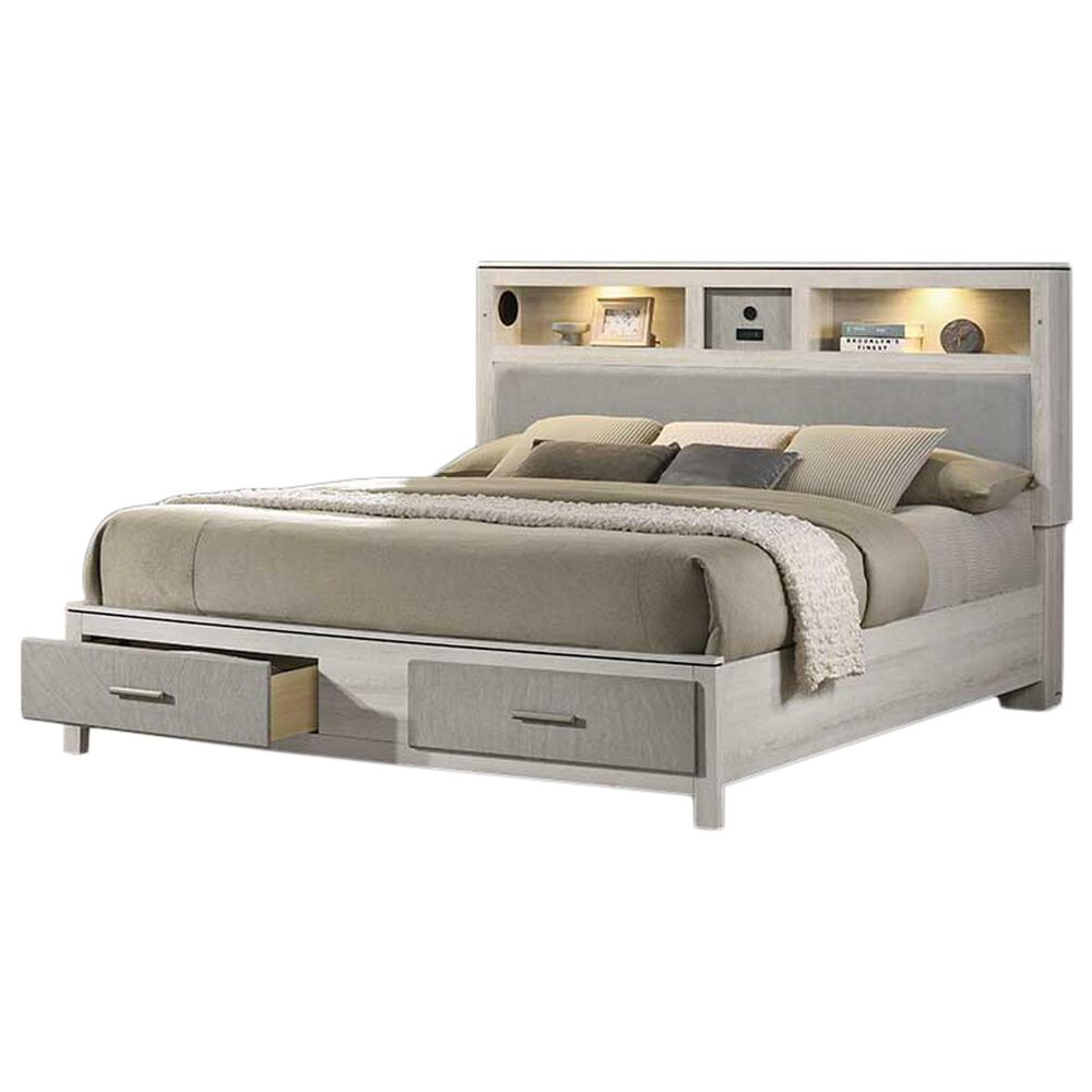 Titanic Furniture Roswell 4-Piece Queen Storage Bedroom Set in Beige, , large