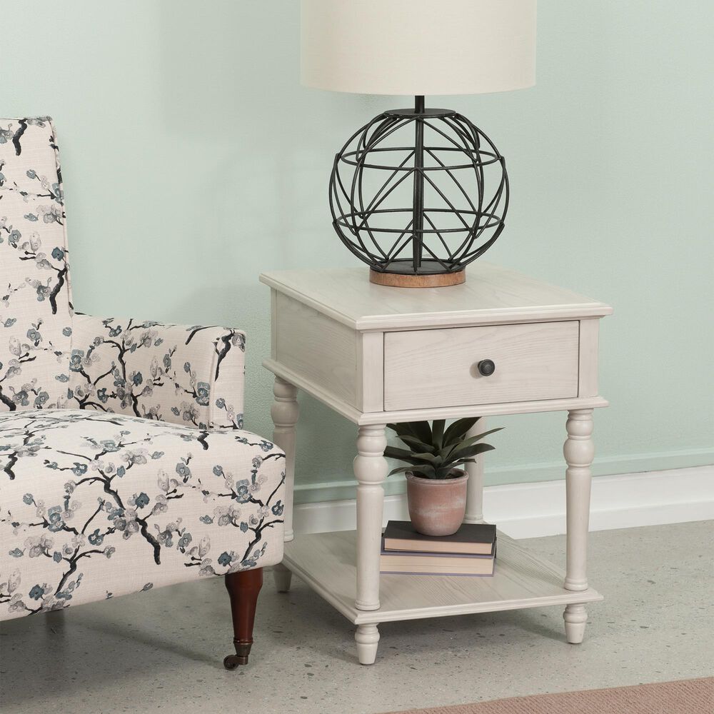 Linon Home Decor Mcghie Side Table in White, , large